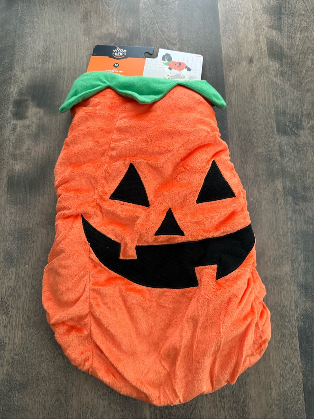 Pumpkin Jack-O'-Lantern Dog Costume ā Orange & Green